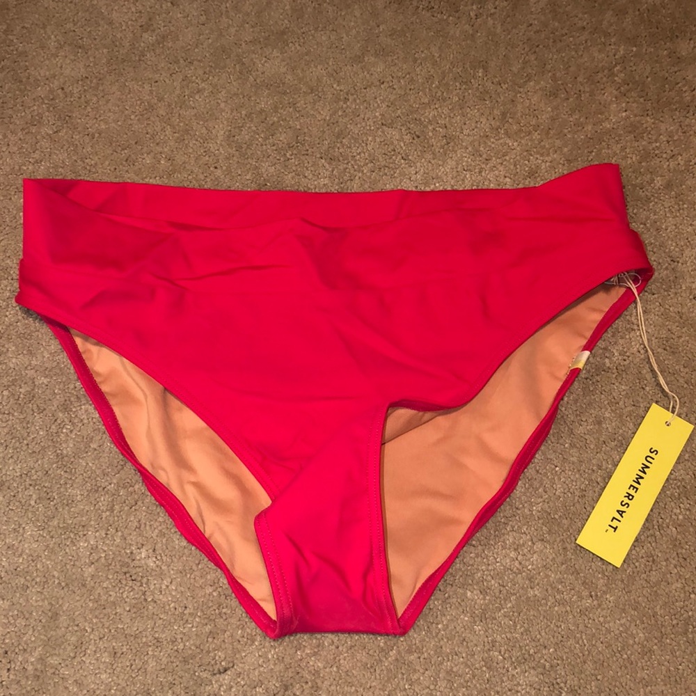 Summersalt The classic Turn Down Pink Size 6 Bikini Bottom NWT